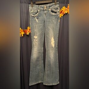 Hydraulic Light Blue Denim Pants metro low rise boot flare